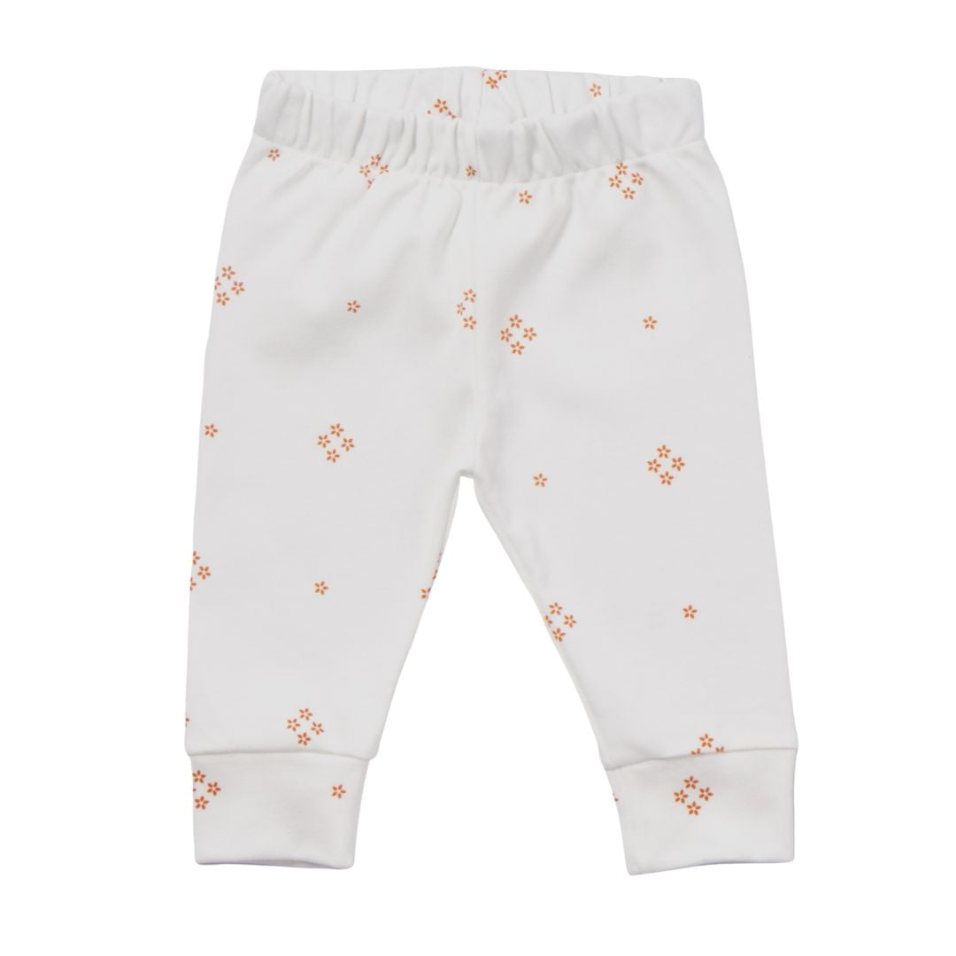 Calça Off White com Estampa Flores mini 