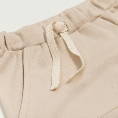 CALÇA LISA AVEIA COM BOLSO CANGURU