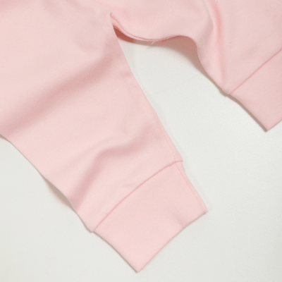 CONJUNTO BODY MANGA LONGA CALÇA ROSA LISO