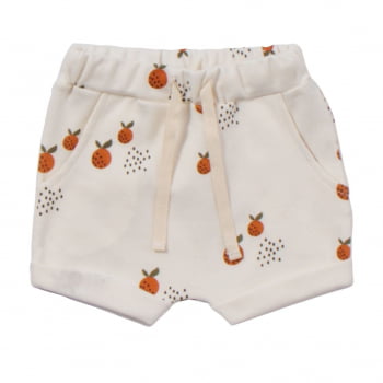 Shorts Cru com Estampa Laranjinhas