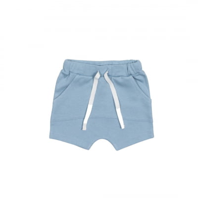 Shorts em Suedine Cor Azul Claro